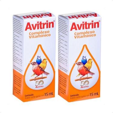Imagem de 2 Avitrin Complexo Vitamínico Coveli Para Pássaros - 15ml