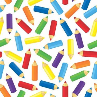 Imagem de Papel de Parede Decorativo Baby Diversos Lápis Coloridos Pequenos 2,5m