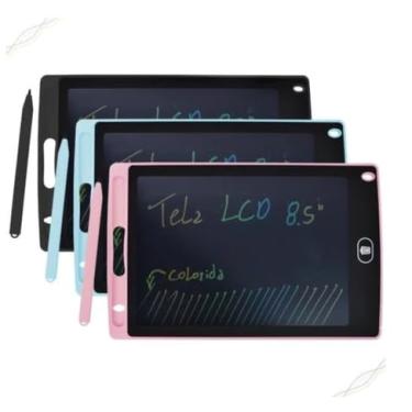 Imagem de Kit 2 Lousas Mágicas LCD 8.5" : Ideal para escrever, desenhar e criar recados. Sustentável, leve, portátil e com tela que protege os olhos. Apague com um toque e reutilize! Prático e ecológico!