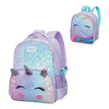 Imagem de Kit Mochila E Estojo Escolar Infantil Coleção Pack Me Pacifi