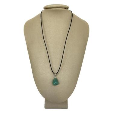 Imagem de Colar em Couro Grego e Prata Esmeralda - Ponte Vecchio Joias