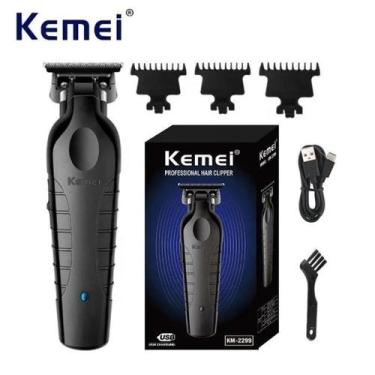 Imagem de Máquina de Acabamento Profissional Barbearia Kemei KM-2299 Preta 5W Re