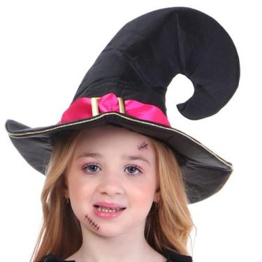 Imagem de Chapéu de Bruxa Infantil POÇÃO MÁGICA - Fita de Cetim PINK - Quimera K