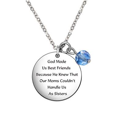 Imagem de Colar de melhor amigo, joia BFF, presente de dia de Natal, presente de aniversário para melhores amigos, Aço inoxidável