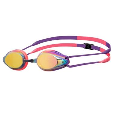 Imagem de ARENA Tracks Óculos de natação unissex essenciais para nadadores competitivos, homens e mulheres, lentes espelhadas revestidas antiembaçamento aprovadas pela FINA, cobre/ameixa/coral brilhante