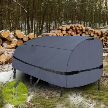 Imagem de Capa divisora de troncos 600D resistente à prova de vento e à prova d'água (237 cm C x 104 cm A) para 15-45 toneladas resistente à prova d'água capa divisora de madeira para todos os climas acessórios