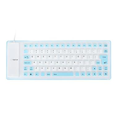 Imagem de Teclado de Silicone Oi Teclado de Silicone: o Teclado Portátil para Seu PC para ou (Azul)
