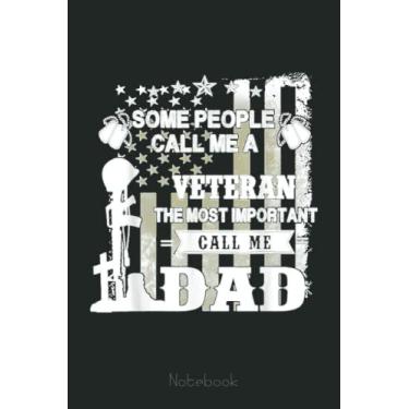 Imagem de Mens Never Underestimate The Power Of Veteran Dad Notebook: US Navy Veteran Veterans Memorial Day, Journal 6 x 9, 110 Page Blank Lined Paperback Journal/Notebook Gift For Family Friends