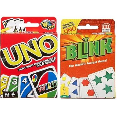 Imagem de Mattel Uno and Blink Card Game, Combo Pack of 2