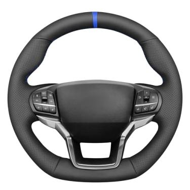 Imagem de MEWANT Capa de volante costurada à mão para Ford Explorer ST 2020-2023 Acessórios de volante de carro