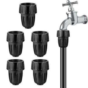 Imagem de Adaptador de torneira padrão dos EUA 6 peças, torneira de 3/4 "para 1/5.1 cm adaptador de mangueira de jardim para irrigação por gotejamento