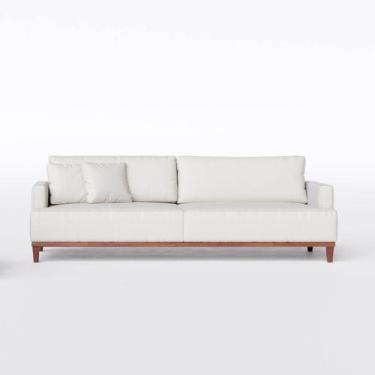 Imagem de Sofá Living Doha 2,68m em Couro Off White - Home Mobily