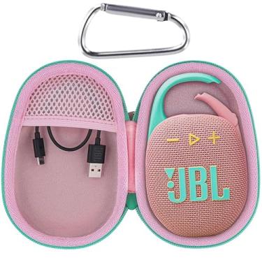 Imagem de Aenllosi Estojo rígido para alto-falante JBL Clip 5 Bluetooth, capa protetora para alto-falante Clip 5, rosa (apenas capa)
