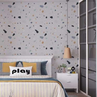 Imagem de Papel De Parede Adesivo Granilite Colorido E Azulado - 3,0M