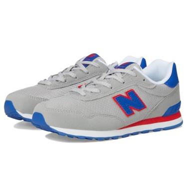 Imagem de New Balance Tênis infantil unissex 515 V1 com cadarço, Raincloud/Team Royal, 14