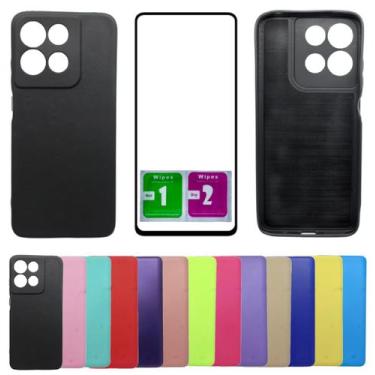Imagem de Kit Capinha Capa Aveludada Para Moto G75 + Pelicula Vidro 3d - Mustang