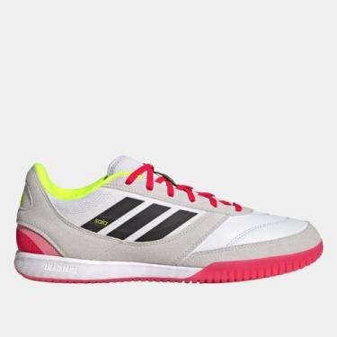 Imagem de Chuteira Futsal Adidas Top Sala Competition II Unissex, Branco, Cinza,