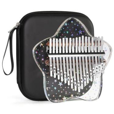 Imagem de Piano Kalimba Thumb Beveetio Clear Transparent Crystal 17 teclas