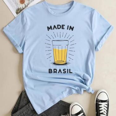 Imagem de T-shirt Camiseta Blusinha Feminina 100% Algodão Made In Brasil - NoBra