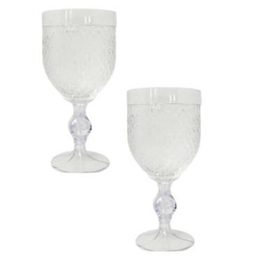 Imagem de Taça de Água Acrílica  Premium 400ml Suco Refresco Kit 2 pçs - LSC Toy