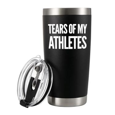 Imagem de Tears of My Athletes Coach Presentes para Homens Mulheres Treinador Atlético Presentes Gerente de Equipe Esportiva Copo Isolado a Vácuo Caneca de Viagem de Aço Inoxidável com Tampa e Canudo 590 ml