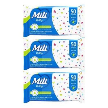 Imagem de Kit 3 Toalha Umedecida Mili Baby De 50 Unidades- Mili - Mili Sa