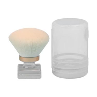 Imagem de Zialofi Escova de pó de unha, escova de limpador kabuki, ferramenta de manicure de unhas, escova de maquiagem multiuso, portátil, macia, para acrílico, Cabeça de Cogumelos Branca