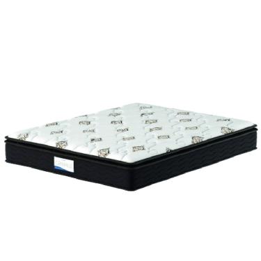 Imagem de Colchão Casal Queen Molas Ensacadas Pillow Top Granville 158x198x28cm Marrom/Branco Probel- Suporta até 110kg por Pessoa