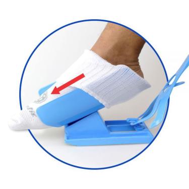 Imagem de Calçador de Meias Compressão Elástica Calçados Sapato para Idosos