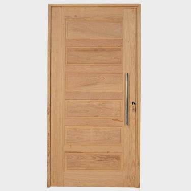 Imagem de Kit Porta de Madeira Pivotante Frisada Esquerda 214cmx107cmx12cm PE28 Esel