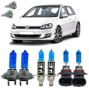 Imagem de Kit Lampadas Super Branca 8500k Golf 2008 A 2018 + Led T10 - Cinoy/Qua