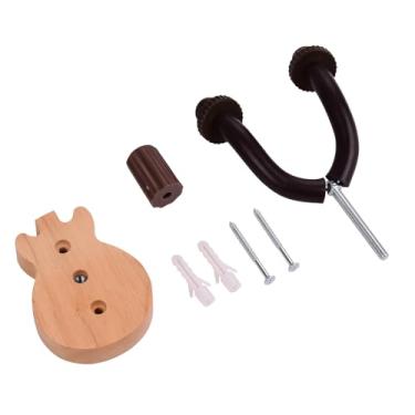 Imagem de Cabide de Parede para Guitarra, Madeira Maciça, Ferro, Borracha de Silicone, máx. 44 Libras de Proteção Acústica/elétrica/baixo/violinos/ukulele Giratório Leve Flexível Estável