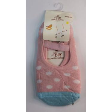 Imagem de Meia Sapatilha Pilates Infantil menina com Estampas Antiderrapante - G