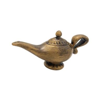 Imagem de IEUDNS Coleção de adereços de ornamento de lâmpada genie, delicada aniversário de desktop decoração de desktop gênio brinquedo leve para festa de halloween, Bronze