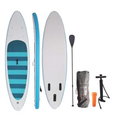 Imagem de ZONEMEL Prancha de stand up paddle inflável, prancha de paddleboard de 10' com todos os acessórios, postura ampla, barco de convés antiderrapante para jovens e adultos (6 polegadas de espess