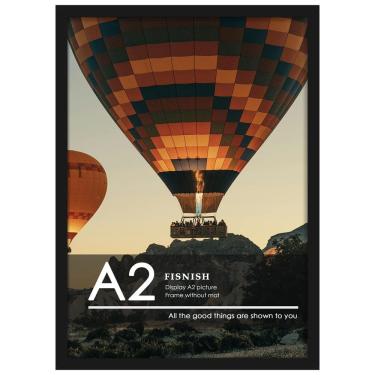 Imagem de Porta-retratos Fisnish A2 preto 42x59,4 cm para montagem na parede