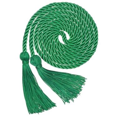 Imagem de ONUPGO Cordão De Formatura Verde, 68" Poliéster Rayon Trançado Com Borlas, Corda Honra Para Alunos Formatura, Vestido Solteiro