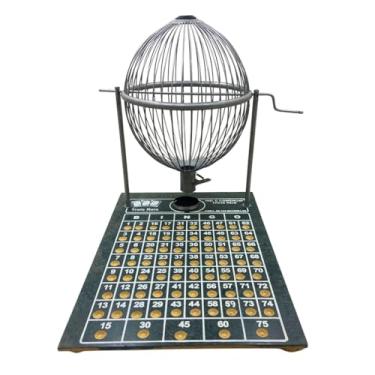 Imagem de Jogo De Bingo Globo De Metal Tabuleiro Em Madeira N°3