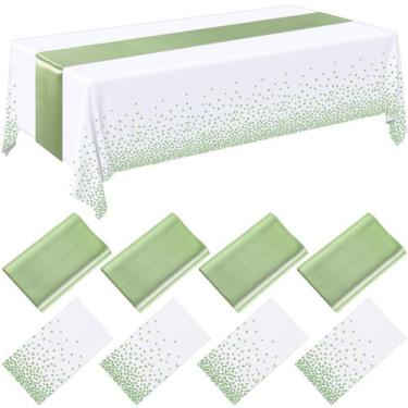 Imagem de Conjunto de toalhas de mesa Breling, pacote com 8 unidades de plástico