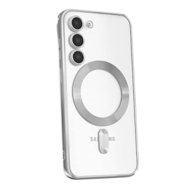 Imagem de Capa Magnética Compatível com Magsafe para o Samsung Galaxy S23 Plus - Proteção Completa nas Lentes das Câmeras, Carregamento por Aproximação, Anti-impacto e Acabamento Premium Cor: Prata