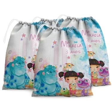 Imagem de Sacolinhas Surpresa Personalizada Tecido Monstros S.A Aquarela (Sacolinhas 15x20, Unidades, 20)