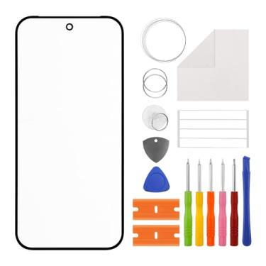 Imagem de Duotipa Painel de vidro frontal de 6,3 polegadas para Google Pixel 9, substituição da tela de vidro da lente externa frontal com kit de ferramentas de reparo OCA - sem tela LCD e digitalizador