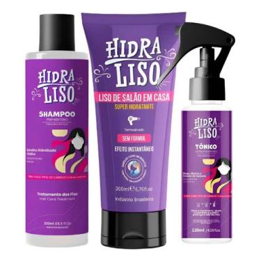 Imagem de Super Kit Hidraliso: Shampoo + Alisante + Tônico Ultra poderoso
