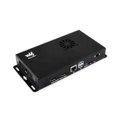 Imagem de Waveshare CM5 IO Board Metal Case, compatível com Raspberry Pi oficial Compute Module 5 IO Board, Vem com Fan