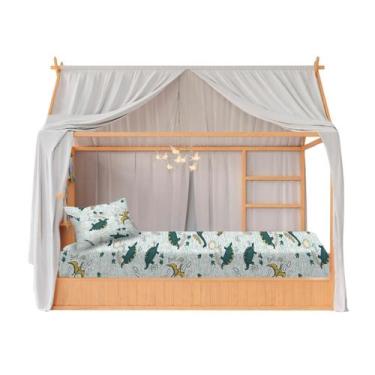 Imagem de Jogo de Cama Montessoriana Infantil Dinossauro Verde 150x70 - SHOPVIEW