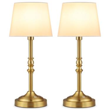 Imagem de Candeeiro de mesa GGOYING, conjunto de 2 LED recarregáveis sem fio, br
