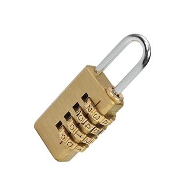 Imagem de Jutagoss Cadeado de combinação de 4 dígitos, cadeado de latão de 3 mm de diâmetro da manilha de 21 mm de largura do corpo para caixa de ferramentas, bagagem, mochila, academia, uso ao ar livre, 1 peça