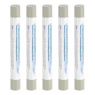 Imagem de HARFINGTON 5 peças de bastões de enchimento de madeira, cera de madeira, retoque de móveis, gizes de cera para reparo de móveis para madeira, linho pesado