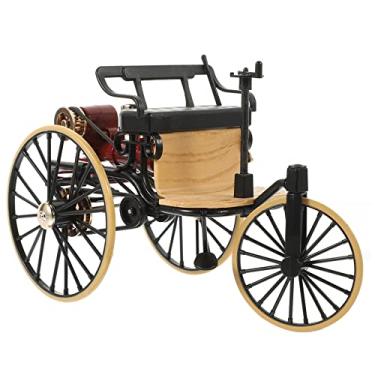 Imagem de Didiseaon Modelo de carro vintage decoração de casa decoração de carro mini escultura de carro miniatura bicicleta desktop triciclo ornamentos mini triciclo decoração mini bicicleta carros clássicos