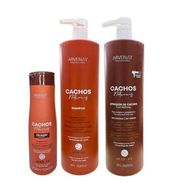 Imagem de Kit Arvensis Professional Cachos Naturais - Shampoo 1L + Ativador De C